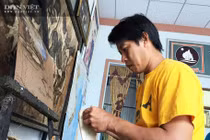 Trai làng biến bẹ chuối, quần bò cũ thành tranh độc đáo