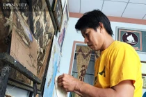 Trai làng biến bẹ chuối, quần bò cũ thành tranh độc đáo