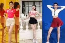 Ngắm đôi chân “cực phẩm” dài 1m11 của Hoa hậu Đỗ Thị Hà