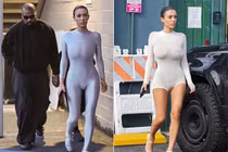 Thời trang bó sát xuyên thấu "mặc như không" của vợ Kanye West