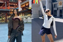 Hoàng Thùy dành thời gian khám phá Thượng Hải 