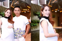 Phan Hiển hộ tống bà bầu Khánh Thi đi sự kiện