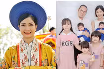 Nhan sắc vợ trẻ đẹp, sinh 5 con cho nghệ sĩ Vượng Râu