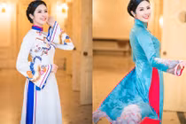Hoa hậu Ngọc Hân đẹp nền nã với áo dài
