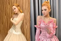 Hiền Hồ chăm khoe vai trần, thềm ngực hờ hững đi diễn