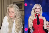 Em gái Phương Linh tóc bạch kim, mặc gì cũng nổi bần bật