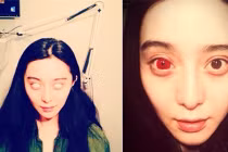 Phạm Băng Băng dọa ma khán giả với kính giãn tròng