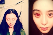 Phạm Băng Băng dọa ma khán giả với kính giãn tròng