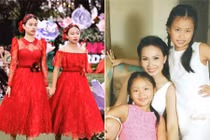 Hai con gái Cẩm Ly lớn nhanh như thổi, xinh đẹp tự tin làm mẫu