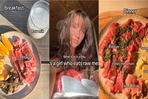 Cô gái gây tranh cãi với thói quen ăn uống như “thời tiền sử“