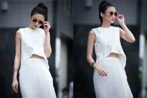 Chân dài Kha Mỹ Vân cá tính dạo phố Sài Gòn