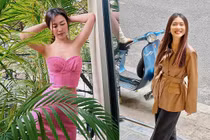 Khả Ngân đẹp bất chấp dù vòng một “lép kẹp“