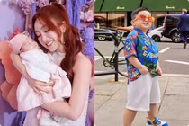 Hai con nhà Chi Bảo - Lý Thuỳ Chang mặc đồ hiệu từ bé