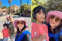 Ngọc Quyên cùng bạn trai đưa hai con riêng đi chơi