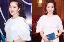 Hoa hậu Giáng My đẹp dịu dàng, sang trọng đi chấm thi 