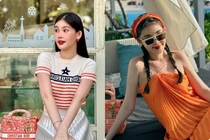 Lê Âu Ngân Anh diện đồ hiệu xa hoa, đẹp rạng rỡ