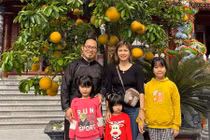 Cuộc sống hạnh phúc của ông bố 5 con Vượng Râu