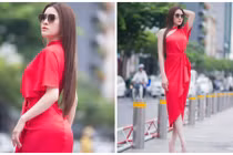 Bỏ lại “vận đen” năm cũ, Thư Dung “sang chảnh” trên phố