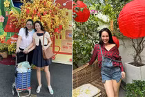 Hiền Thục chung khung hình với con gái, ngỡ hai chị em