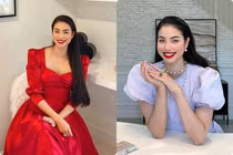 Phạm Hương làm bà chủ, ăn mặc sành điệu, xinh đẹp