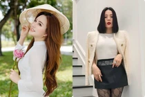 Hot face sao Việt: Lệ Quyên khoe chân dài khi diện tất lưới