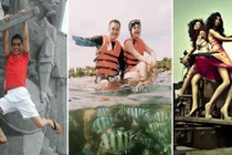 Sao Việt thản nhiên ngồi lên san hô, đu tượng: Ý thức ở đâu?