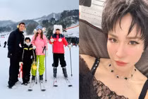 Gia đình Huyền Baby trượt tuyết ở Hàn Quốc, Diệp Lâm Anh khác lạ