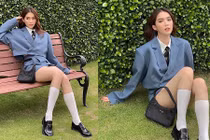 Ngọc Trinh hóa nữ sinh với đồng phục ngắn cũn gợi cảm