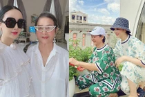 Ở nhà tránh dịch, HH Giáng My cùng mẹ U80 vẫn đẹp “thần thái“