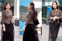 Hoa hậu Lê Âu Ngân Anh "lột xác" xinh đẹp khi làm giảng viên