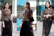 Hoa hậu Lê Âu Ngân Anh "lột xác" xinh đẹp khi làm giảng viên