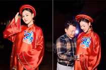 Phương Oanh bế bụng bầu đôi diễn thời trang