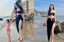 U40, mẹ 2 con Thu Thủy khoe body gợi cảm “hết nước chấm“