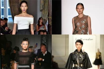 Hoàng Thùy, Tuyết Lan tự tin catwalk trên sàn diễn quốc tế