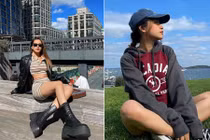 Thời trang khoe vóc dáng nóng bỏng của Chi Pu khi sang Mỹ