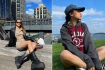 Thời trang khoe vóc dáng nóng bỏng của Chi Pu khi sang Mỹ