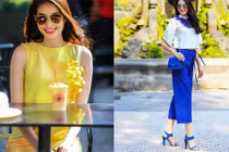 Á hậu Phạm Hương đẹp ngọt ngào trên phố Hà Nội