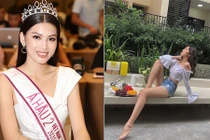 Á hậu Ngọc Thảo khoe eo thon, chân dài nóng bỏng hút mắt