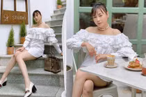 Khoe vai trần, chân thon, Phương Oanh tự tin với vết sẹo đầu gồi