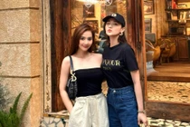 Cặp chị em diễn viên tên Huyền khoe nhan sắc “một chín một mười“