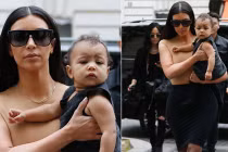 Con gái Kim Kardashian sành điệu dạo phố Paris