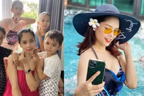 Nhan sắc Á hậu Thùy Giang có gia đình 7 người mắc COVID-19