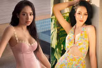 Hoa hậu Thanh Thuỷ chăm khoe vòng 1 hậu phẫu thuật thẩm mỹ