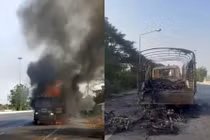 Đội xe đạp Việt Nam bị cháy xe tại Thái Lan