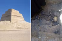 Kinh ngạc hài cốt thiếu nữ gần kim tự tháp Ai Cập