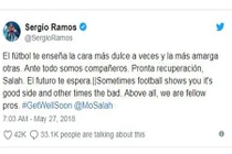 Khiến Salah mất trắng, Ramos bất ngờ gửi thông điệp trên MXH