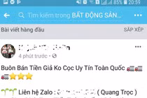 Ngang nhiên rao bán tiền giả trên Facebook
