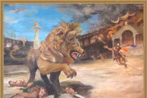 Rùng mình võ sĩ giác đấu La Mã bị động vật xé xác