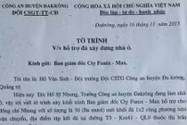 CSGT xin vật tư của DN cho trưởng công an huyện xây nhà