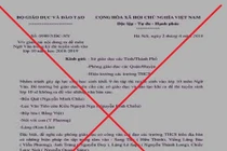 Bộ Giáo dục bị giả mạo công văn giảm tải đề thi vào lớp 10